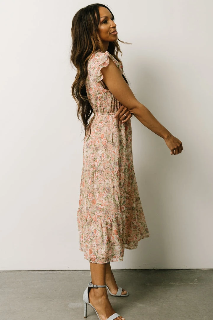 HAY Yvette Midi Dress | Pink Floral 5 HAY Yvette Midi Dress | Pink Floral