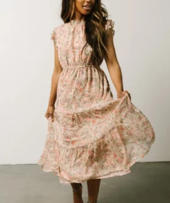 HAY Yvette Midi Dress | Pink Floral 14 HAY Yvette Midi Dress | Pink Floral