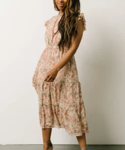 HAY Yvette Midi Dress | Pink Floral 22 HAY Yvette Midi Dress | Pink Floral