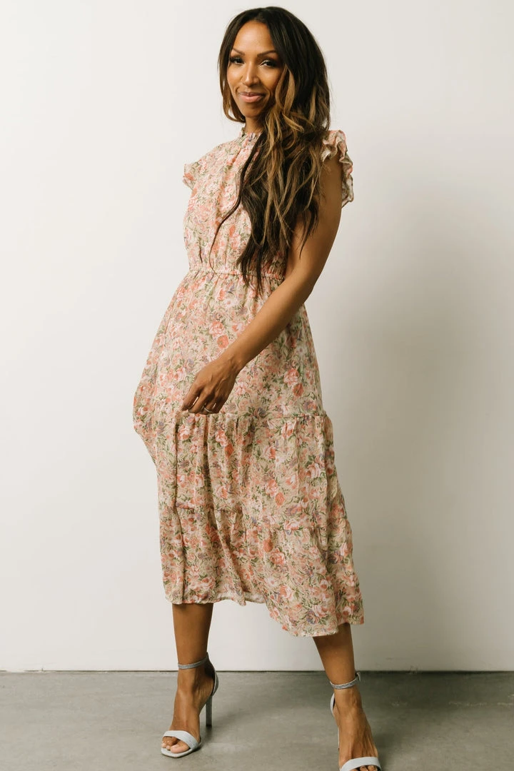 HAY Yvette Midi Dress | Pink Floral 11 HAY Yvette Midi Dress | Pink Floral