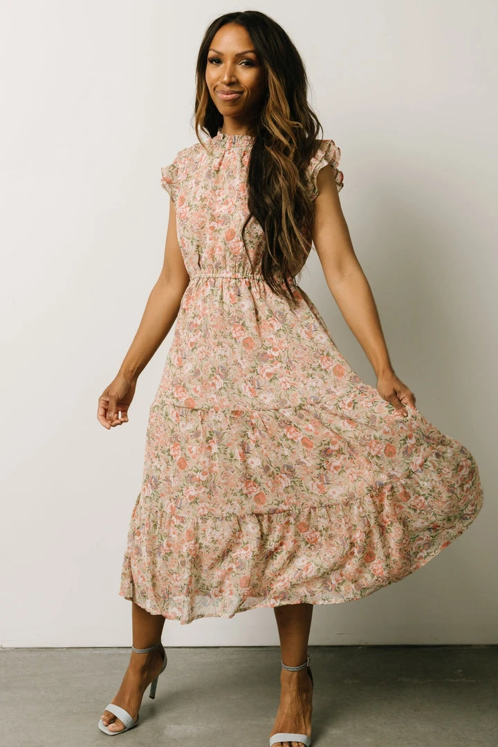 HAY Yvette Midi Dress | Pink Floral 2 HAY Yvette Midi Dress | Pink Floral
