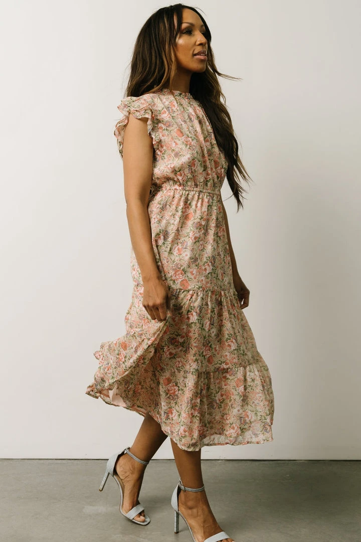 HAY Yvette Midi Dress | Pink Floral 7 HAY Yvette Midi Dress | Pink Floral