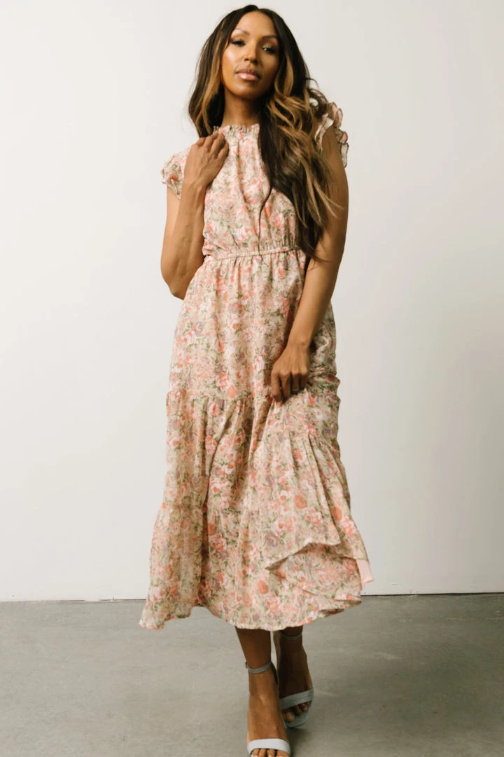 HAY Yvette Midi Dress | Pink Floral 4 HAY Yvette Midi Dress | Pink Floral