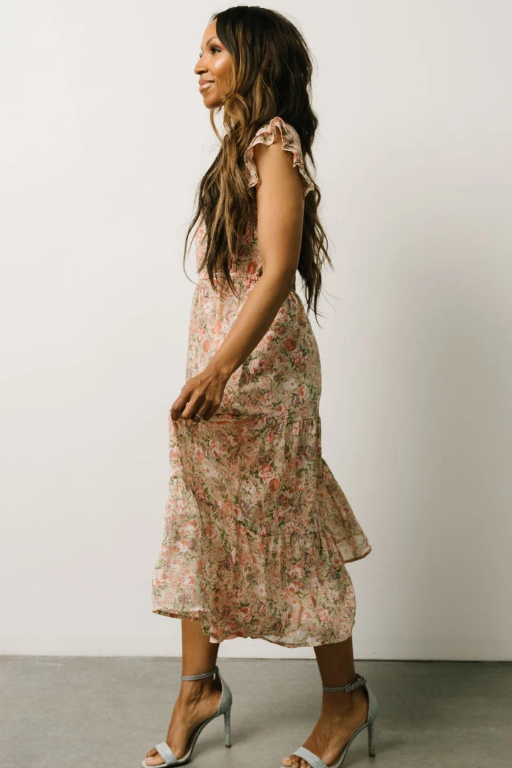 HAY Yvette Midi Dress | Pink Floral 10 HAY Yvette Midi Dress | Pink Floral
