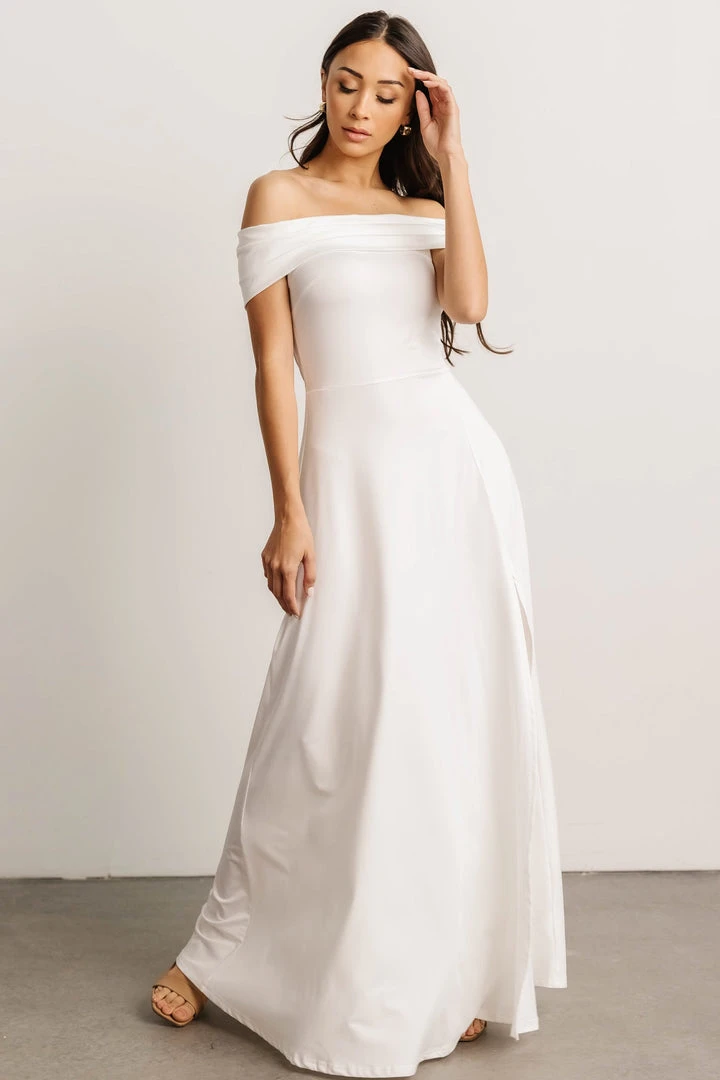 DD Zada Off Shoulder Maxi Dress | Off White Dresses 4 DD Zada Off Shoulder Maxi Dress | Off White Dresses
