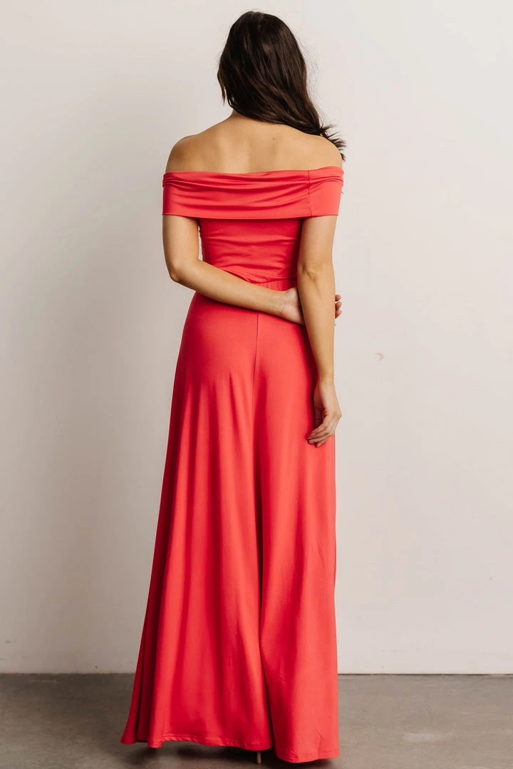 DD Dresses Zada Off Shoulder Maxi Dress | Pink Coral 7 DD Dresses Zada Off Shoulder Maxi Dress | Pink Coral