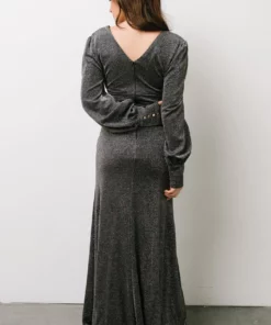 Soi Zae Shimmer Gown | Black Multi