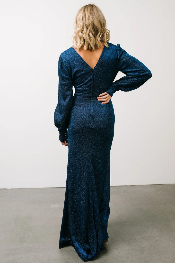 Soi Dresses Zae Shimmer Gown | Blue 7 Soi Dresses Zae Shimmer Gown | Blue