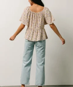 HAY Zale Peplum Top | Yellow + Lavender Tops 11 HAY Zale Peplum Top | Yellow + Lavender Tops