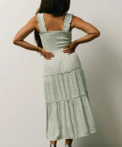 BS Zella Smocked Midi Dress | Sage Print Dresses 10 BS Zella Smocked Midi Dress | Sage Print Dresses