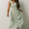 BS Zella Smocked Midi Dress | Sage Print Dresses