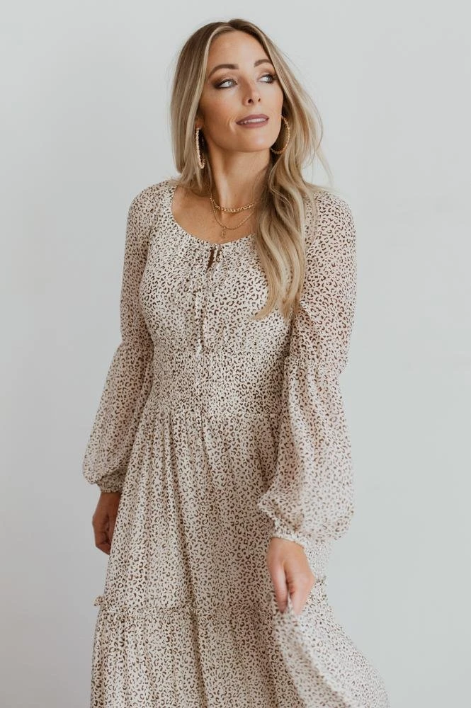 BB Custom Dresses Zoey Smocked Maxi Dress | Animal Print 2 BB Custom Dresses Zoey Smocked Maxi Dress | Animal Print